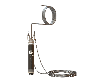 Halogen immersion-style chlorine sensor installed in plant for zero-flow monitoring